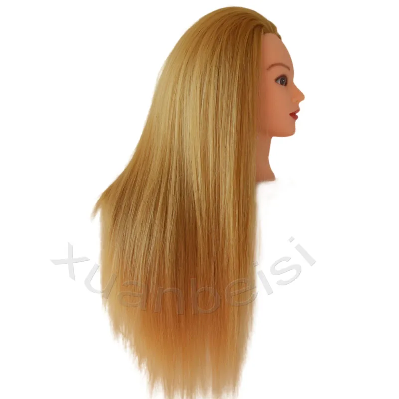 65CM 100% High Temperature Fiber Blonde Hair Training Mannequin Doll Head Practice Training Head Hairdressing For Sale Dummy 65CM 100% High Temperature Fiber Blonde Hair Training Mannequin Doll Head Practice Training Head Hairdressing For Sale Dummy