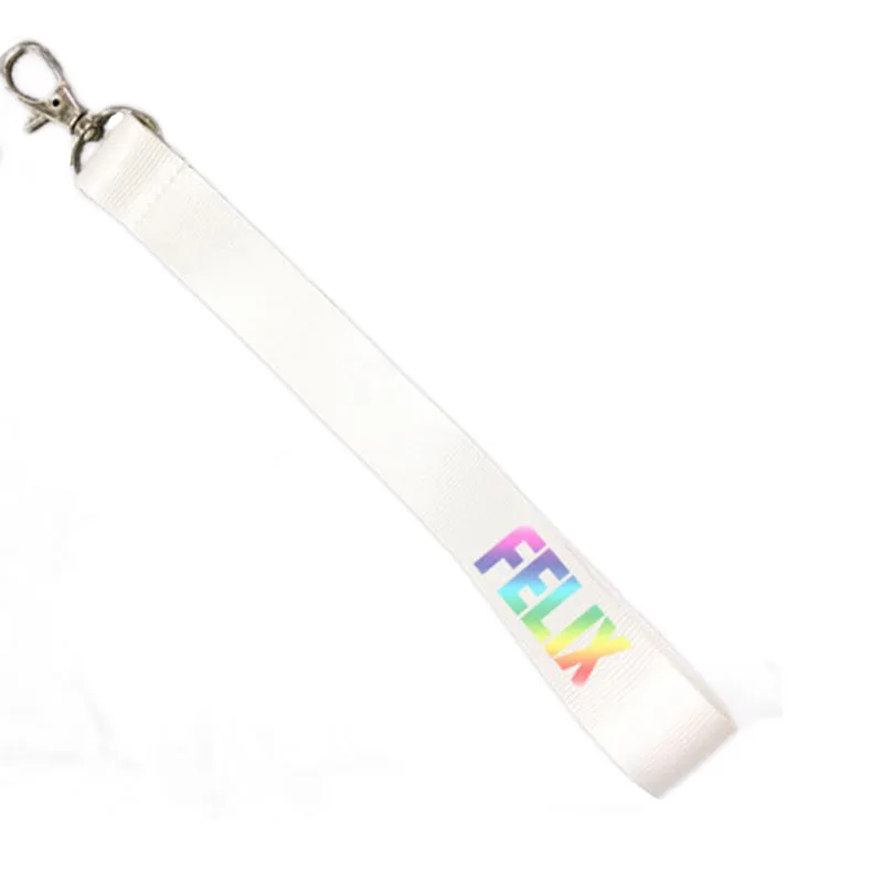 

Laser Stray Kids Member Name Key Chain Key Ring Strip Portrait Lovers' Phone Strap Birthday Gift FELIX JISUNG LX31-1