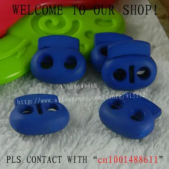 

Pig nose stopper cord lock, nylon stopper blue Color 100 pcs/lot, free shipping