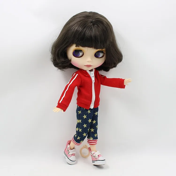 Neo Blythe Doll with Brown Hair, White Skin, Matte Cute Face & Custom Jointed Body 3