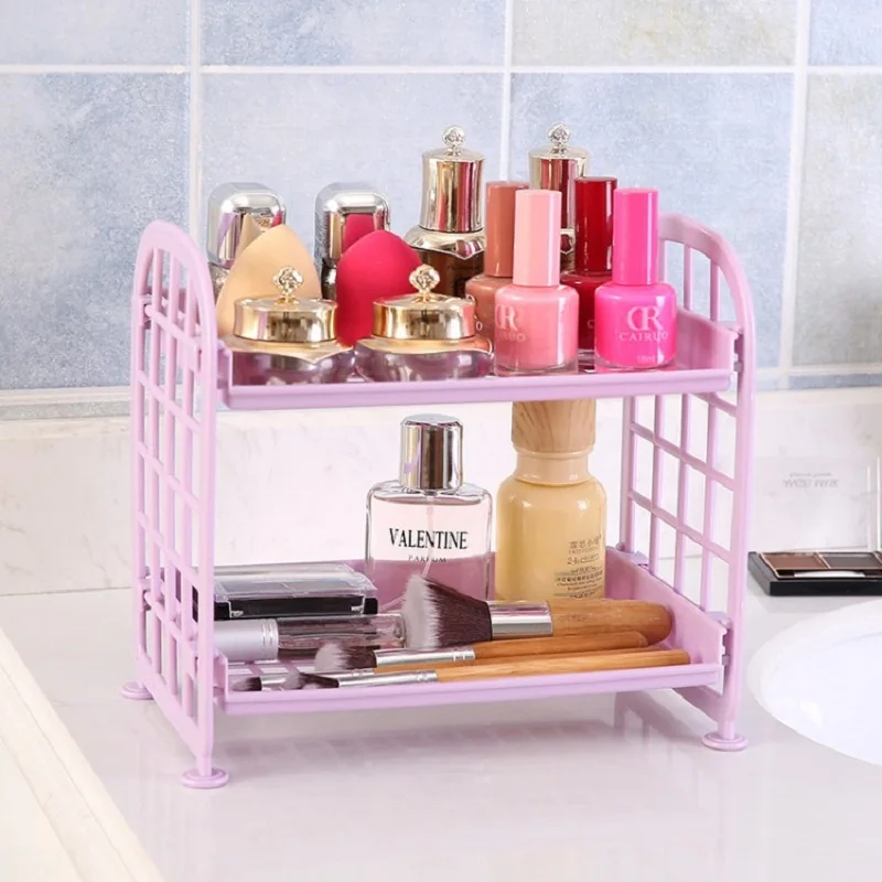 

2-Layer Detachable Kitchen Storage Rack For Collect Organize Cosmetics And Small Items Home Desktop Storage Box Bathroom Shelf