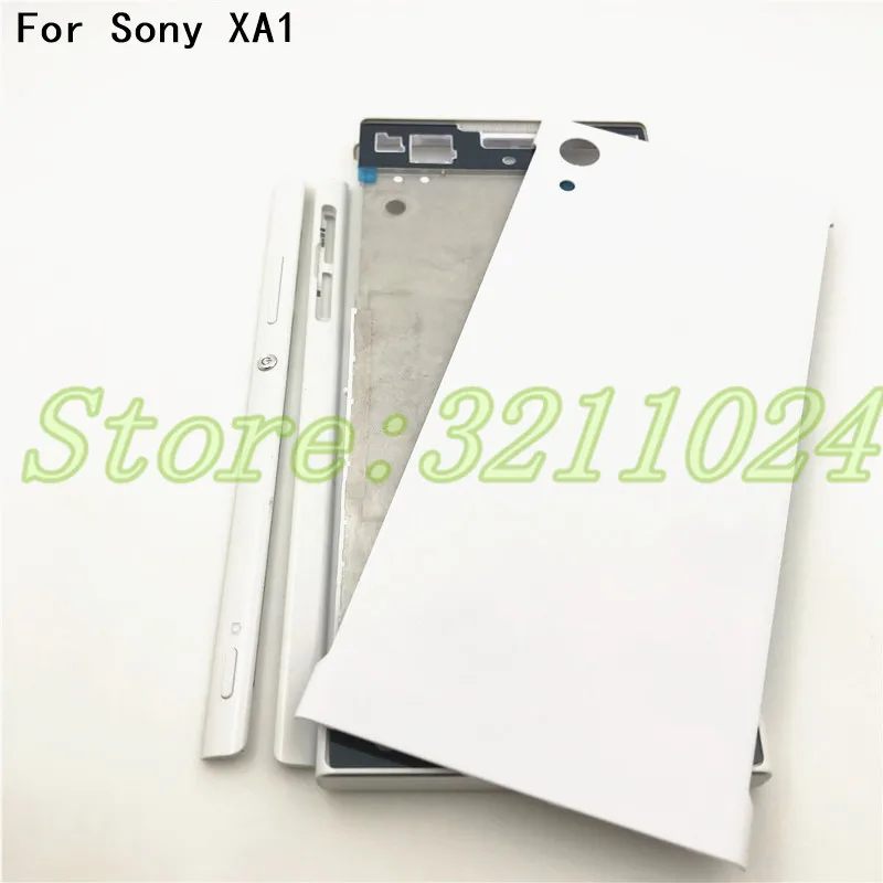 

Good quality Middle Front Frame Bezel Housing For Sony Xperia XA1 G3121 G3123 Full Housing+Side Rail Stripe with Side Buttons