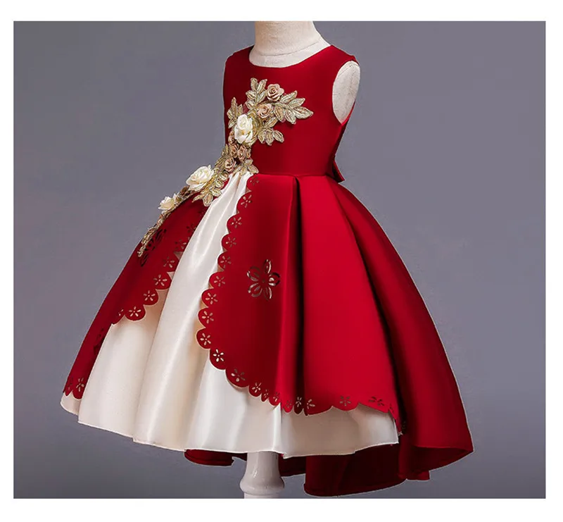 Flor do Bebê Vestido para Meninas Vestidos de Festa de Casamento Vestido de Verão Meninas Crianças Princesa Roupas Idade 2-10 Anos 29 High Quality Mamãe e Bebê