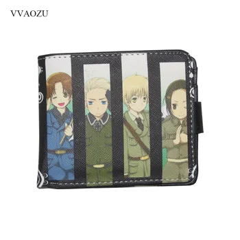 

Japanese Anime Axis Powers Hetalia PU Short Cosplay Bifold Wallet Men Women Card Holder Purse Carteras Mujer
