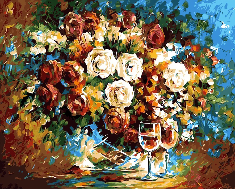 

New Abstract DIY Painting By Numbers Calligraphy Painting Modern Wall Art Canvas for Home Decor Oil Painting Horizontal