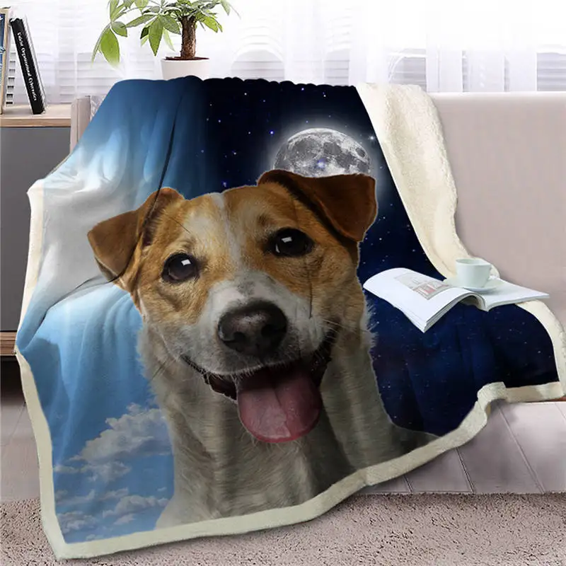 Blesslive одеяло для питомца собаки шерпы на кровать 3D Border Collie Throw Одеяло покрывало для животных день и ночь небо пейзаж чехол для дивана - Цвет: Dog 29