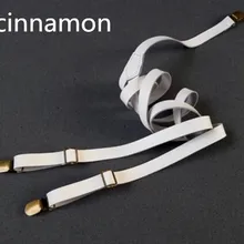 Кожаные белые ремни-подтяжки с зажимами унисекс двухслойная кожаная отделка три зажима ремни ретро