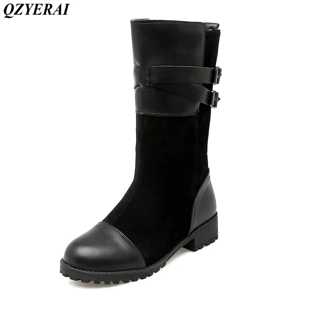 QZYERAI Winter flat female boots snow boots font b women b font font b shoes b