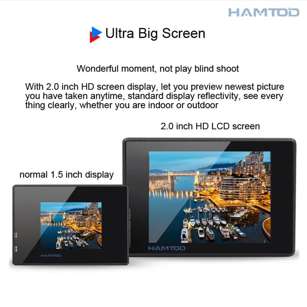 HAMTOD H9A 2,0 дюймовый ЖК-экран HD 4 K WiFi камера движения 120 градусов широкоугольный объектив с водонепроницаемым корпусом Детский комплект подарок