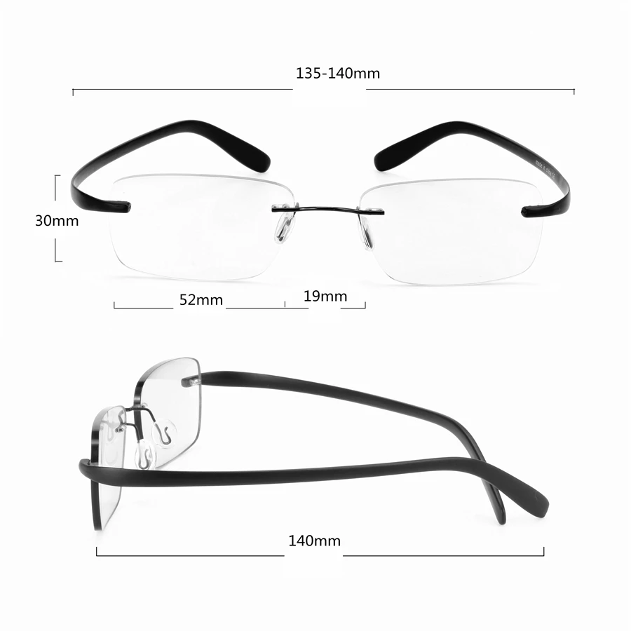 Ультралегкие титановые очки без оправы, оправа для мужчин, оптические очки по рецепту, женские очки, очки