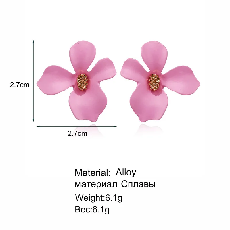 17 KM богемные цветочные серьги-гвоздики для женщин Brincos модные простые красочные серьги-гвоздики, оригинальные женские ювелирные изделия ручной работы
