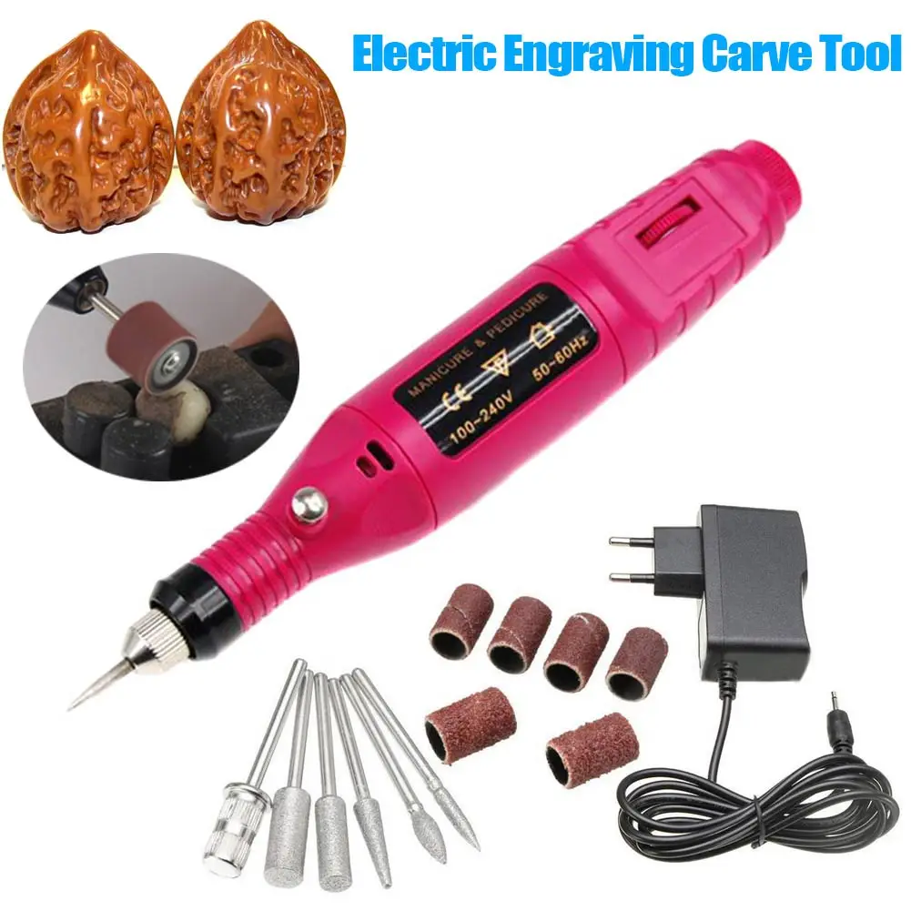 

15 Pcs/set DIY Electric Engraving Engraver Pen Carve Tool for Jewelry Metal Glass EU Plug 66CY