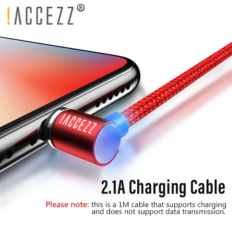! Магнитный usb кабель ACCEZZ для зарядки IPhone X XR XS Max магнитные кабели IOS 10 11 12 8 7 6 S SE