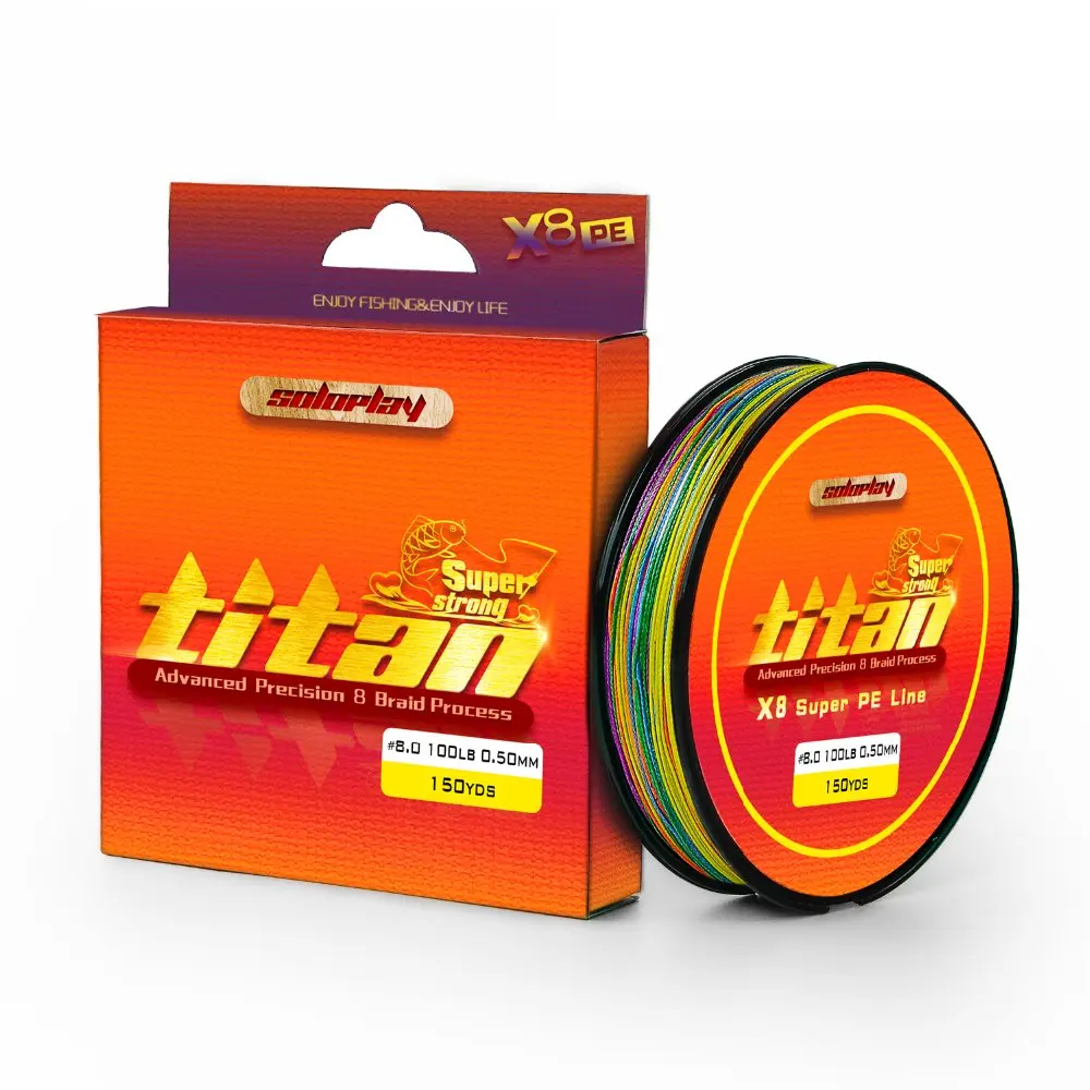 

SOLOPLAY 137M/150YDS 1Meter1Color Extreme Strong 8 Strands Braided Fishing Line Multifilament PE Braid Line for Carp Fishing