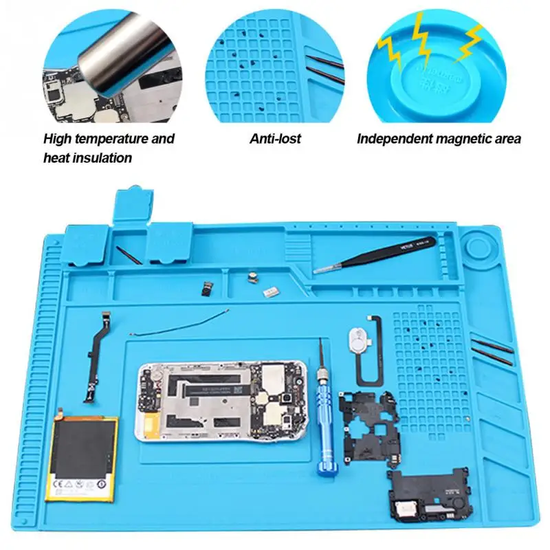 Коврик для пайки силиконовый Магнитный термостойкий Коврик для телефона инструменты для ремонта компьютера