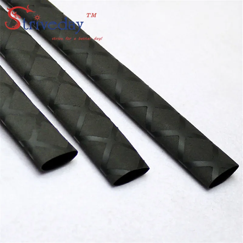 

1 meter 5 color fishing rod racket anti-skid lightning protection handle jacket insulation pattern 45mm heat shrinkable tube DIY