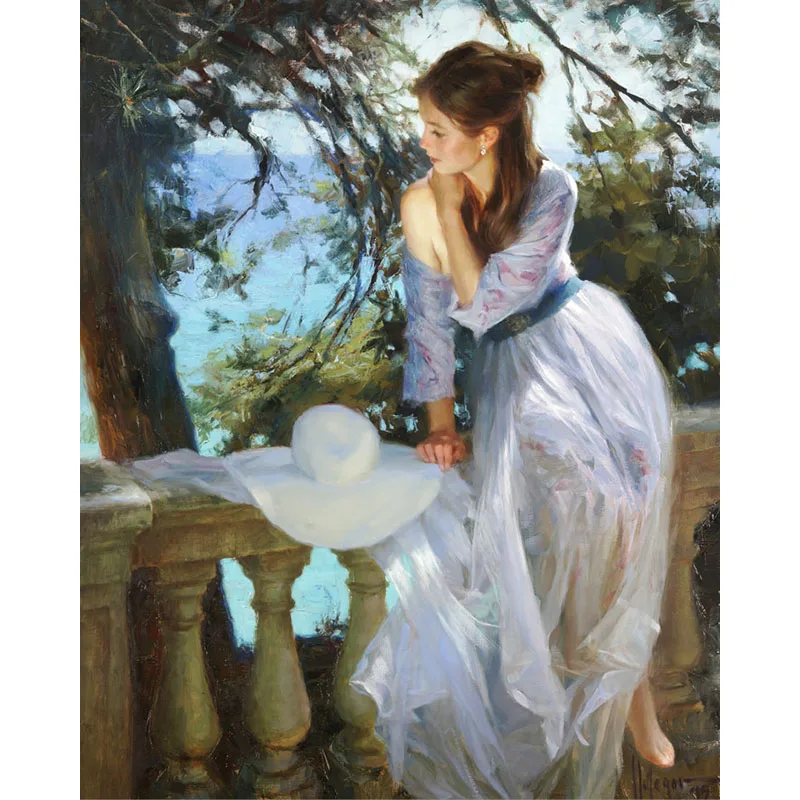 

Old Artist Handmade High Quality Impression Beautiful Lady Oil Painting for Wall Art Handmade Beauty Woman Oil Painting Picture