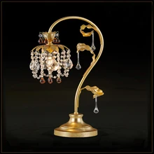 K9 Хрустальная настольная лампа Винтажный Классический Стеклянный арт-деко светильник для гостиной спальни прикроватный светильник простая маленькая настольная лампа
