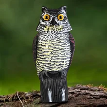 Реалистичная птица Scarer вращающаяся голова Сова-приманка защита репеллент птица борьба с вредителями пухло садовый дворовый Декор