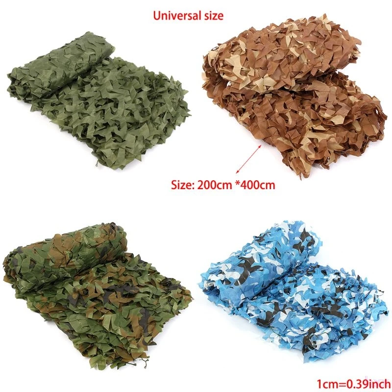 2M X 4M Military Camouflage Net Army Netting Sports Tent Woodlands Leaves Camo Cover for Outdoor Hunting Camping Car
