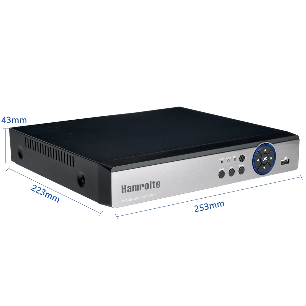 Hamrolte 5MP AHD DVR 4CH/8CH 5 в 1 Гибридный рекордер безопасности для 5MP/4MP 1080P AHD TVI CVI аналоговая камера обнаружения движения Xmeye