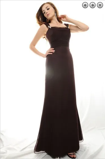 

free shipping new fashion crystal 2015 plus size brides maid vestidos formales party gown long chiffon black evening dresses