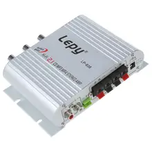 LEPY мини HIFI стерео аудио усилитель супер бас роликовый усилитель радио MP3 Усилитель MP3 200 Вт 12 В для автомобиля PC мотор CD DVD