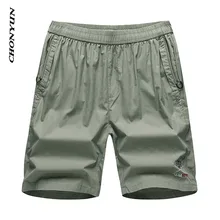 Новые мужские повседневные шорты летние пляжные шорты-бермуды хлопок с принтом по колено шорты для бега быстросохнущие однотонные бордшорты