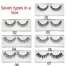 7 пар, новые модные мягкие Накладные ресницы ручной работы смешанных типов, натуральные длинные накладные ресницы, косметические инструменты для наращивания