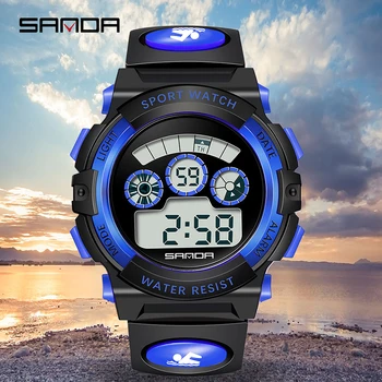 

Sanda men watch outdoor luminous boys sports electronic Men's watches multi-function personality waterproof male wrist watches