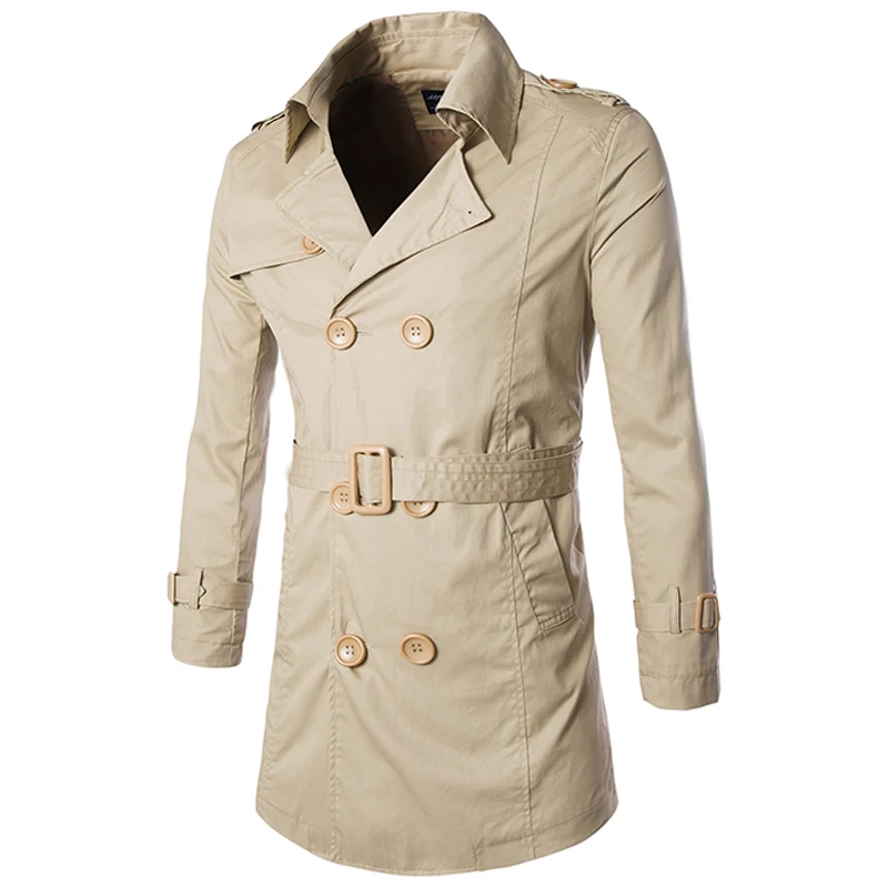 

Long Coat Men Limited Sale Standard Polyester Broadcloth Solid Slim 2018 Autumn Winter Male Long Windbreaker Men Trench Coat