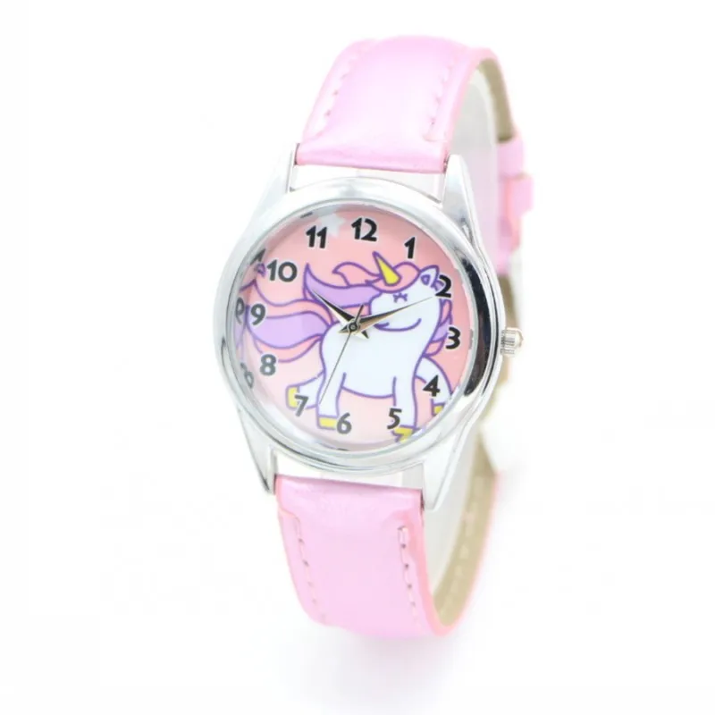 New unicorn desgin kids cartoon Fashion Watches Quartz childrens Jelly boy girl Students Wristwatch relogio kol saati clock