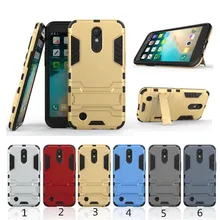 50 шт./лот комбинированный чехол-накладка 2 в 1 чехол из жесткого поликарбоната+ ТПУ чехол-накладка на заднюю панель телефона для LG K10 K8 K5 LV5 LV3 V20 X Мощность LS775 плюс подставка гибкий чехол-броня