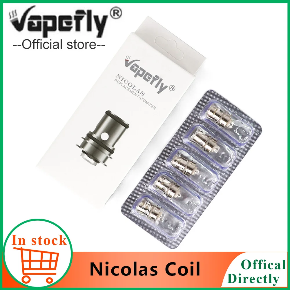 15 шт./партия, электронная сигарета, сердечник Vapefly, катушка Nicolas, Сменная головка для атомайзера nicolas tank, 0.6ohm, 1.8ohm, подходит для MTL flavor tank