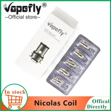 15 шт./партия, электронная сигарета, сердечник Vapefly, катушка Nicolas, Сменная головка для атомайзера nicolas tank, 0.6ohm, 1.8ohm, подходит для MTL flavor tank