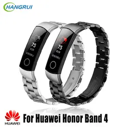 Металлический ремешок из нержавеющей стали для huawei Honor Band 4 замена наручные часы браслет ремешок для Honor 4 умный Браслет