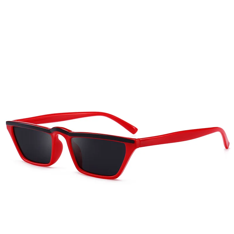 ZXWLYXGX, модные дизайнерские женские солнцезащитные очки, плоская оправа, Классические хипстерские ретро очки, кошачий глаз, узкая коробка, солнцезащитные очки - Цвет линз: C3