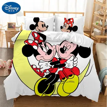 

Disney Children 3D bedding set Duvet Covers Pillowcases bedding sets Children cartoon Mickey Minnie Soft Cute bed set