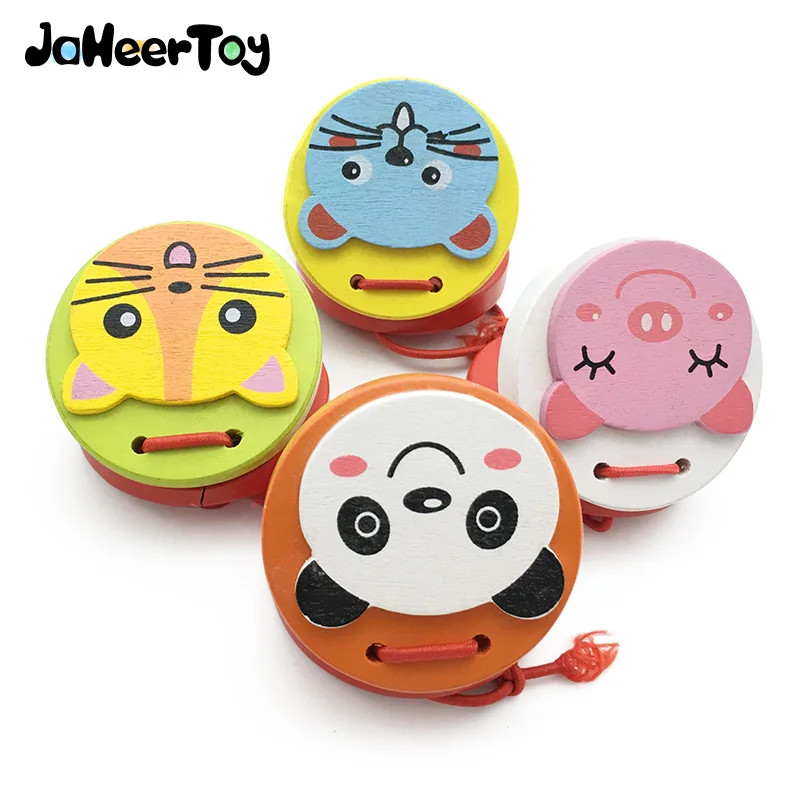 JaheerToy детские игрушки для детей деревянная игрушка Монтессори игрушка кастаньеты инструмент для игры Тип для 12-24 месяцев