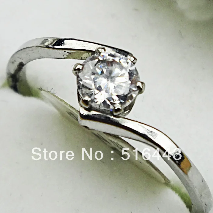 

Wholesale Fashion Jewelry 10pcs Charms Engagement Wedding Womens Stainless steel Cubic Zircon Rings A-310