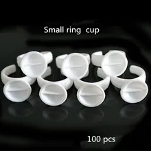 100 шт белый пластиковый одноразовый постоянный макияж Татуировка бровей и губ пигментный контейнер круглая чернильница для татуировок