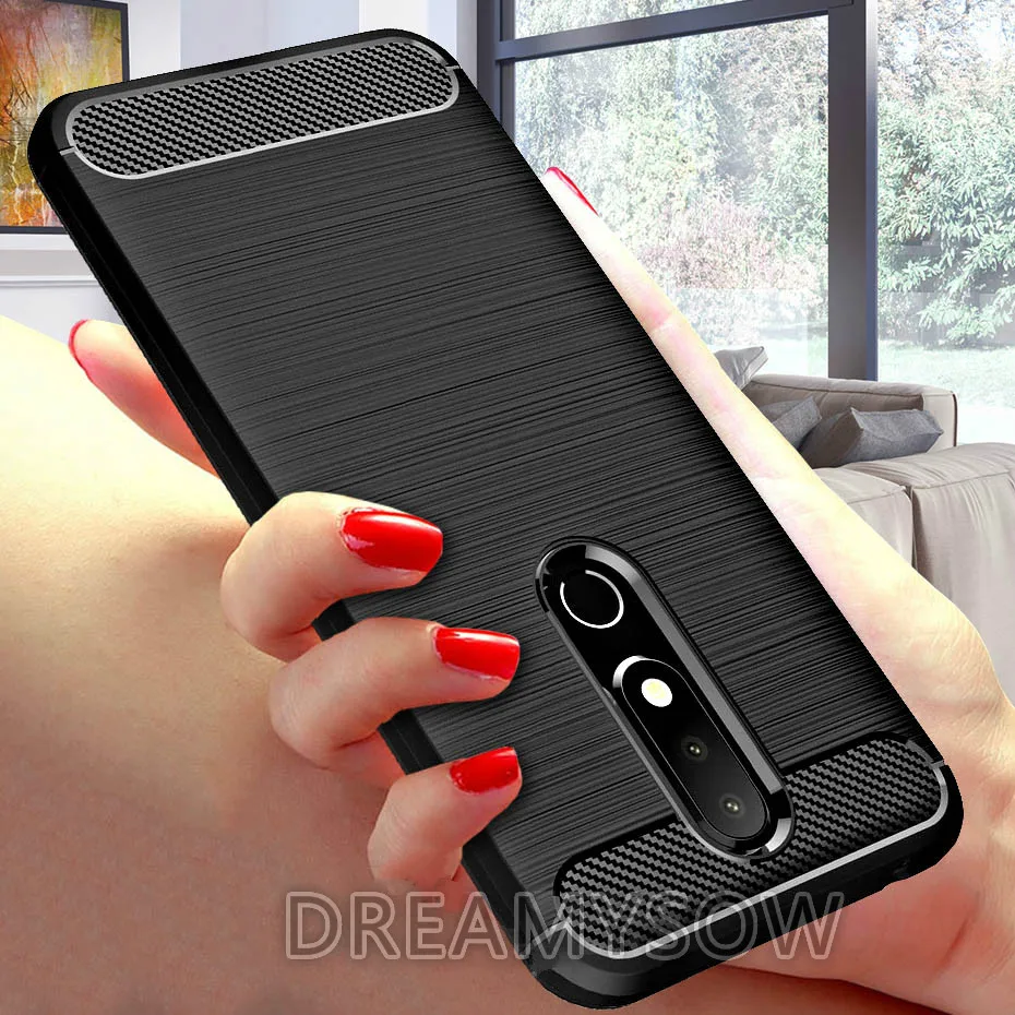 

Soft TPU Brushed Case for Nokia 6.2 4.2 3.2 2.2 1Plus Carbon Fiber Cover for Nokia X71 X7 X6 X5 X3 8.1 7.1 6.4 5.1 3.1 Plus Case
