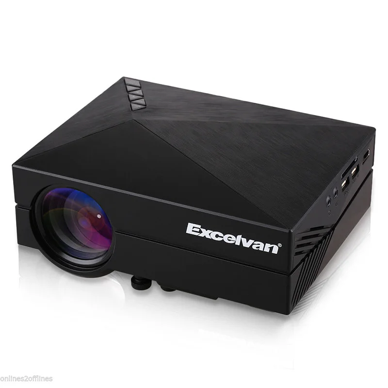

Wholesale Home Cinema Theater Multimedia LED LCD Projector HD 1080P PC USB HDMI AV VGA 3D