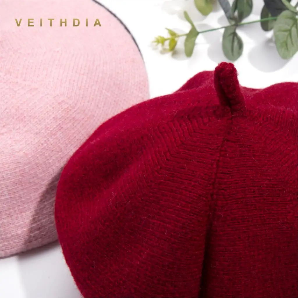 Зимняя шапка VEITHDIA береты новинка 2019 шерстяные кашемировые женские теплые