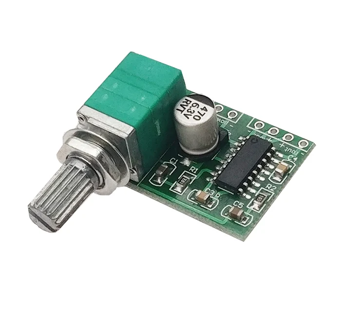 

PAM8403 2 Channel Mini USB Digital Audio Amplifier Board Module 2 * 3W DC 5V Volume Control with Potentionmeter