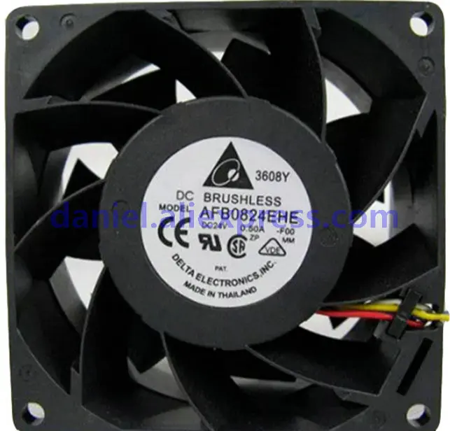 Delta AFB0824EHE 8038 24 V 0.5A 8 см высокоскоростной турбонагнетатель с усиленным тепловыделением вентилятор