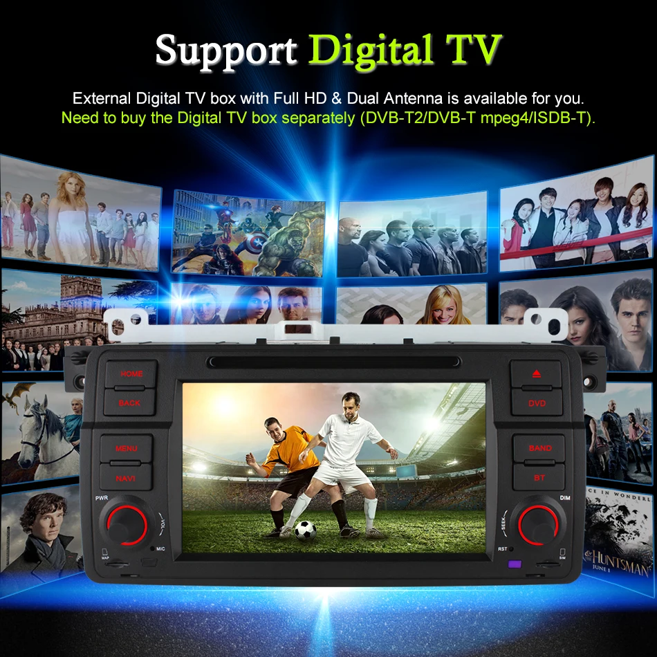Excellent HD Android 6.0 Octa Core 2GB RAM Car DVD Player for BMW 3 Series E46 M3 1998-2006 4G WIFI Radio Stereo GPS Navigation 20
