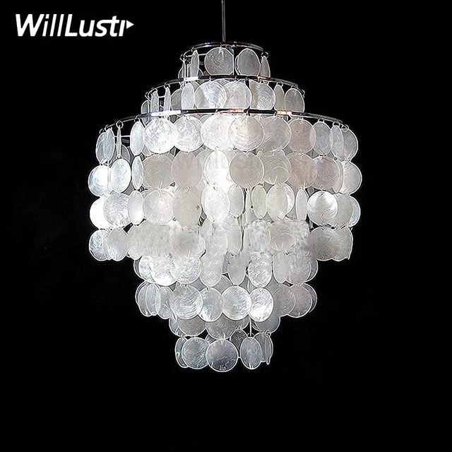Diy Shell Pendant Lamp Diameter 26cm 38cm Lamps Fun 3 Circles Diy Shell Pendant Lamp Diameter 26cm 38cm Lamps Fun 3 Circles Seashell Chandelier Lights Modern Chandeliers