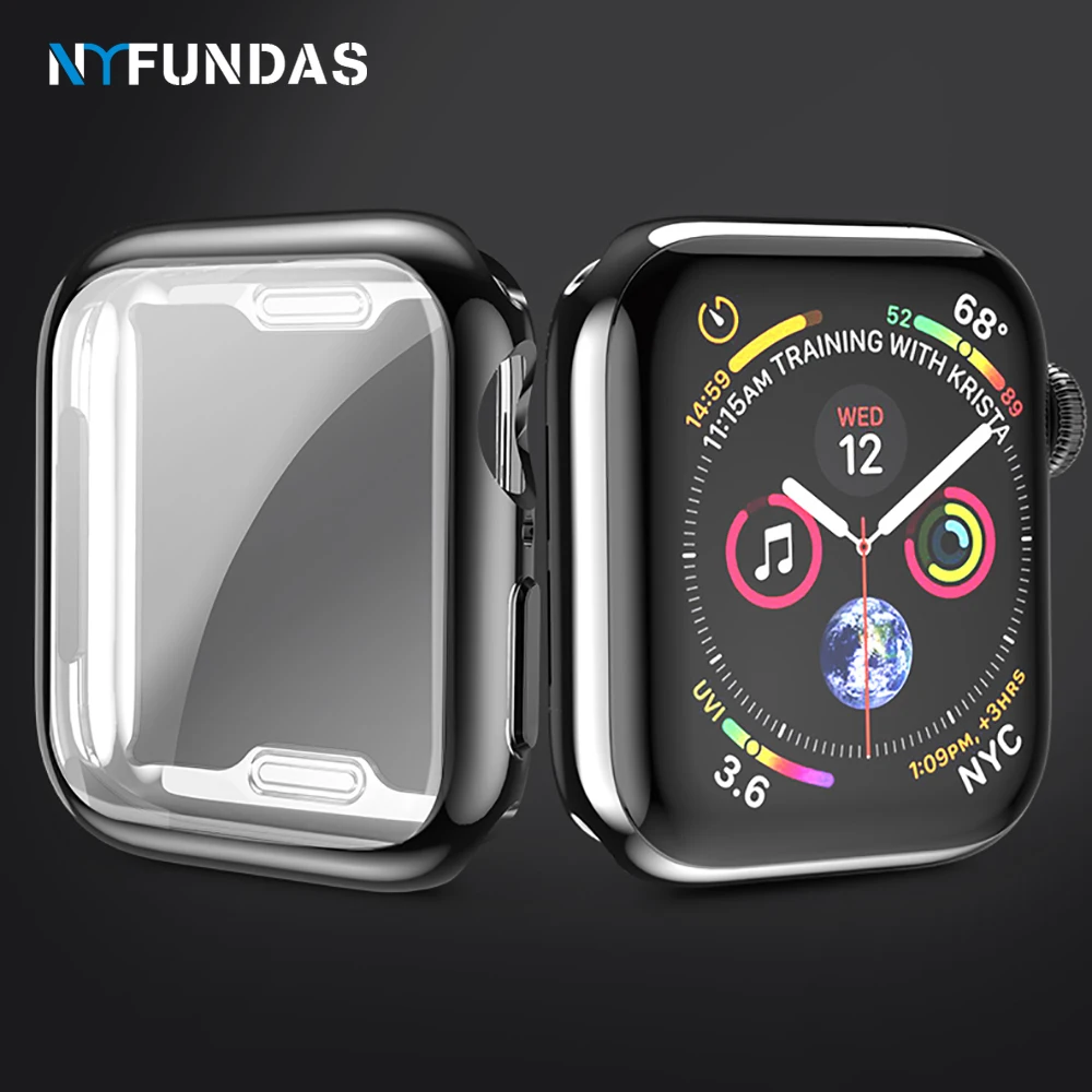 Чехол для Apple Watch Series 4 5 40 мм 44 Силиконовый противоударный защитный чехол экрана