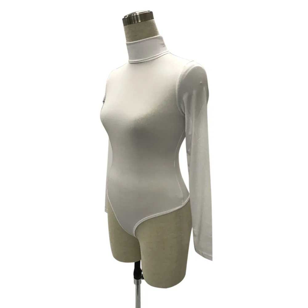 Turtle Neck Bodycon Bodysuit for Women 52 19267-3